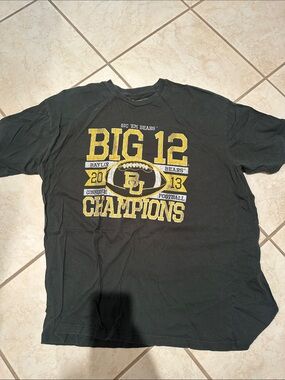 Baylor University 2013 Big 12 Football Champions T-Shirt - Black & Gold X-Large